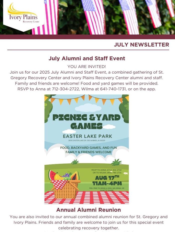July 2025 Ivory Plains Alumni Newsletter