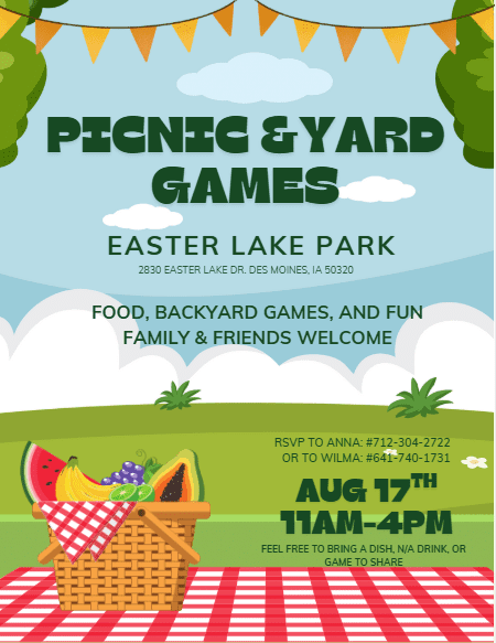 Picnic and Yard Games - August 17, 2025