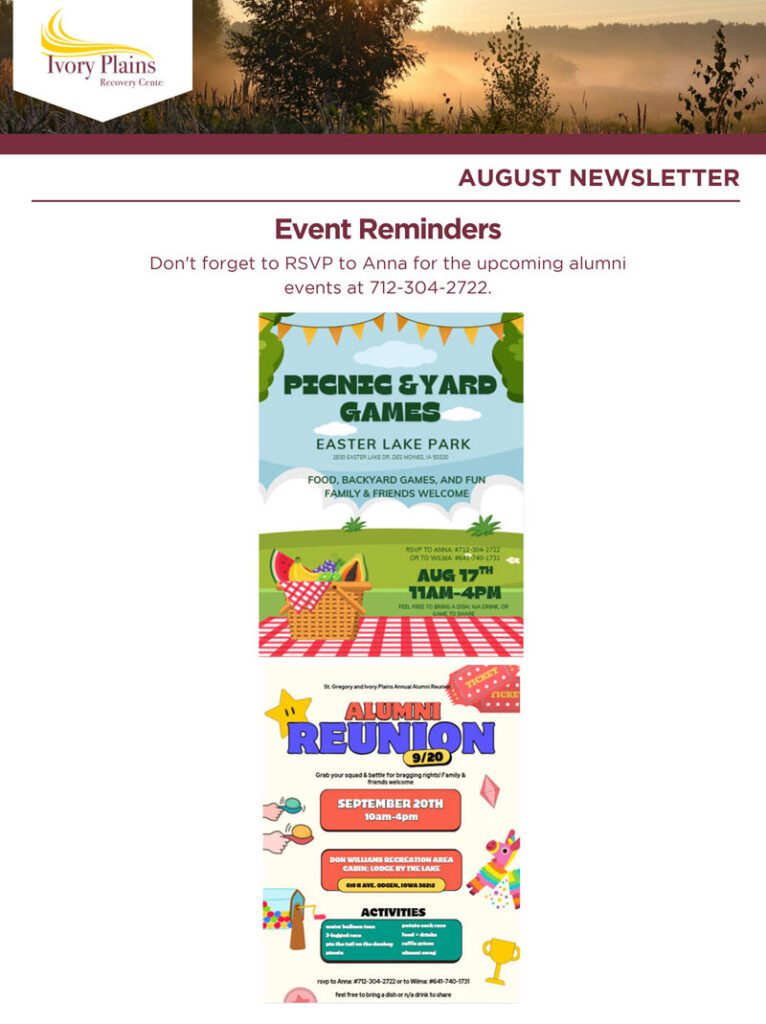 August 2025 Ivory Plains Alumni Newsletter